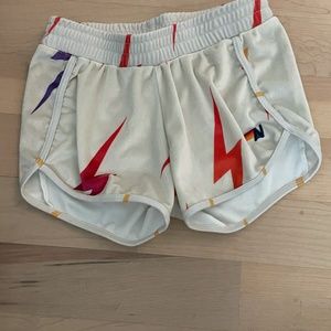 Aviator Nation BOLT VELVET REPEAT SHORTS - VINTAGE WHITE // size: xs